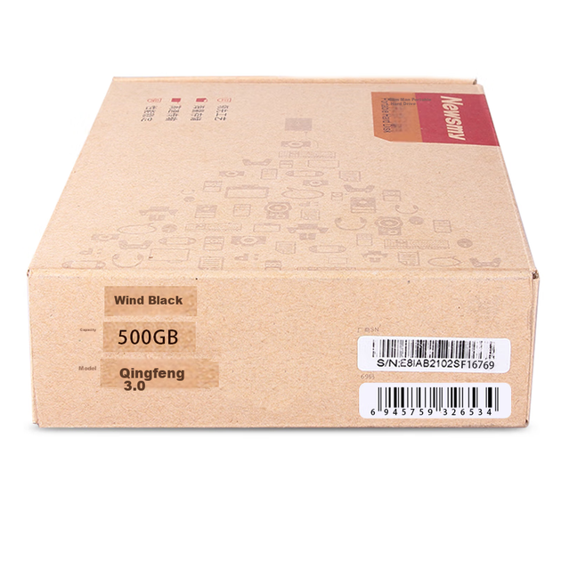 Диск Newsmy Qingfeng 500 ГБ зовнішній портативний, USB 3.0, 2.5", чорний - зображення 7