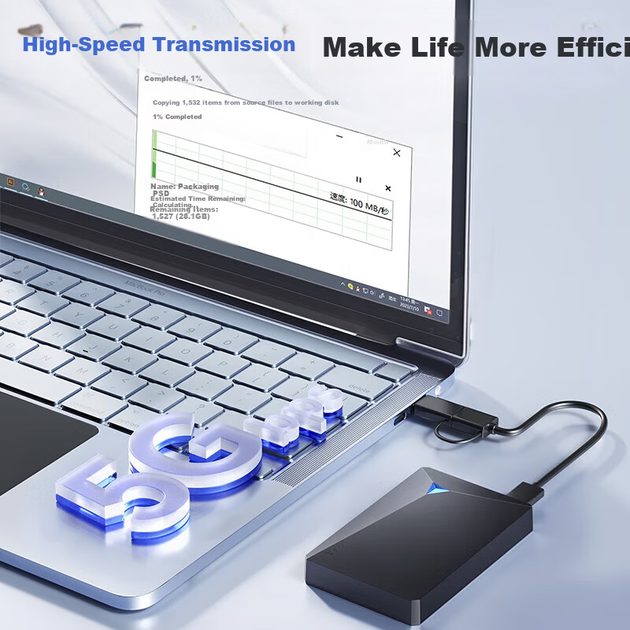 Жесткий диск портативный EAGET G20C, 500 ГБ, USB 3.0 - изображение 6