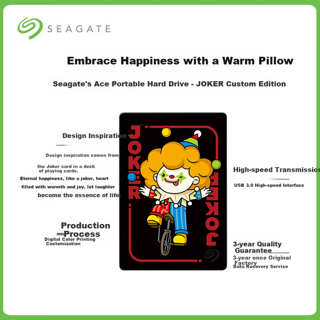 Диск SEAGATE Wangpai-JOKER 1 ТБ портативний USB 3.0, для Mac - зображення 3