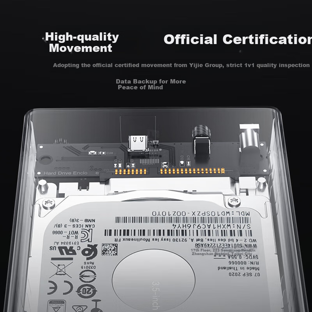 Портативный жесткий диск EAGET 4 ТБ, настольный накопитель, Type-C 3.2, высокоскоростной, большой емкости, 3,5 дюйма. - изображение 6