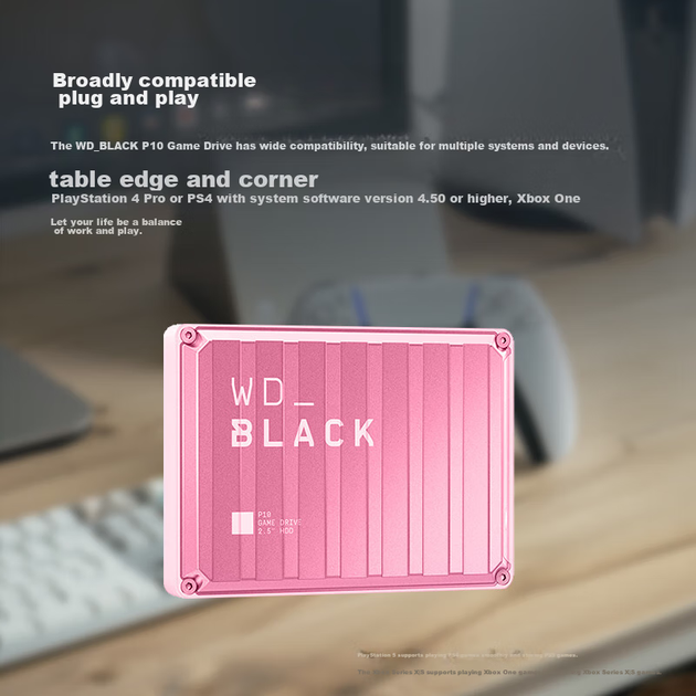 Жесткий диск Western Digital P10 внешний 2 ТБ, до 130 МБ/с, розовый - изображение 10
