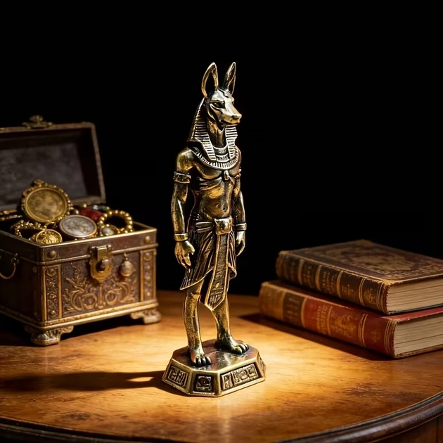 Статуэтка «Anubis» металлическая бронзовая - Фото 3 Статуэтка «Anubis» металлическая бронзовая - изображение 3