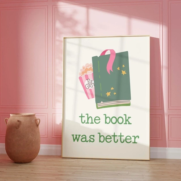 Постер «The Book Was Better» бумажный белый - изображение 3