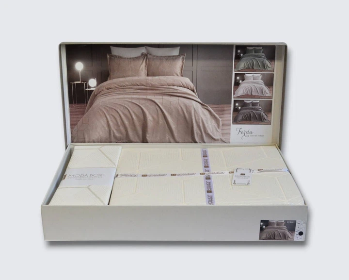 Покривало Moda Box 120115665 Євро Шеніл Кремовий - изображение 4