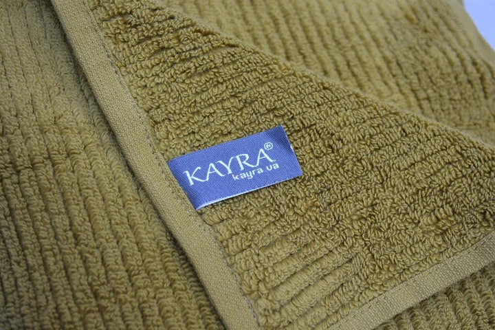 Рушник Kayra 120115444 70х140 см Махра Гірчичний - Фото 3 Рушник Kayra 120115444 70х140 см Махра Гірчичний - изображение 3