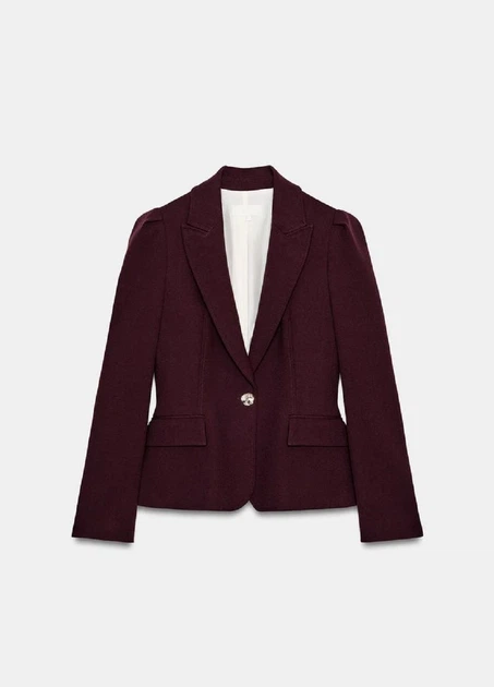 Піджак Zara 17896 Бордовий XL (2254) - Фото 3 Піджак Zara 17896 Бордовий XL (2254) - изображение 3