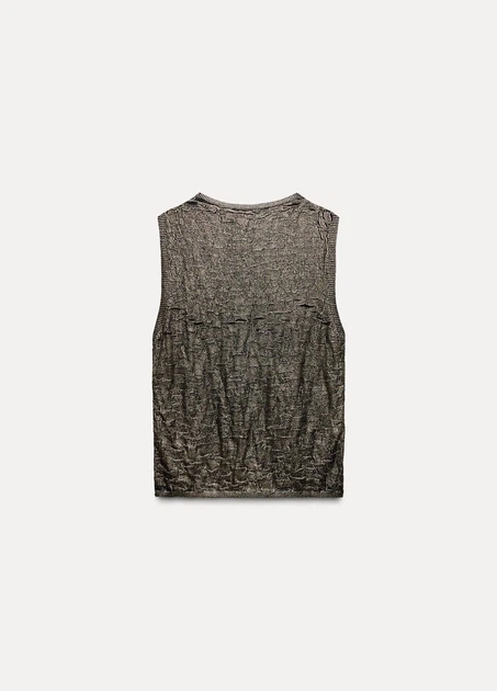 Майка Zara 17992 Чорний з золотистим XL (6771) - зображення 2