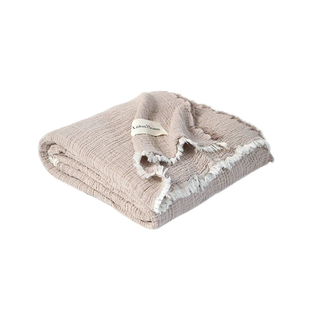 Покривало Lotus Home 120117364 160*200 см Муслінова бавовна Бежевий - зображення 3
