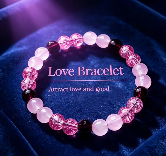 Стильний жіночий браслет PINK LOVE, рожевий, джерело кохання та привабливості - зображення 4