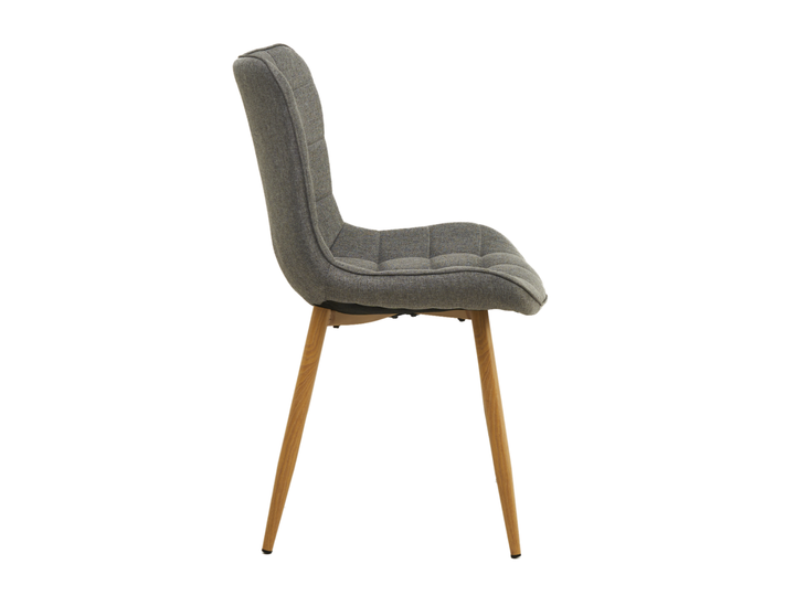 Стілець обідній M-76 попільний м'який з металевими ніжками під дерево дуб - изображение 2