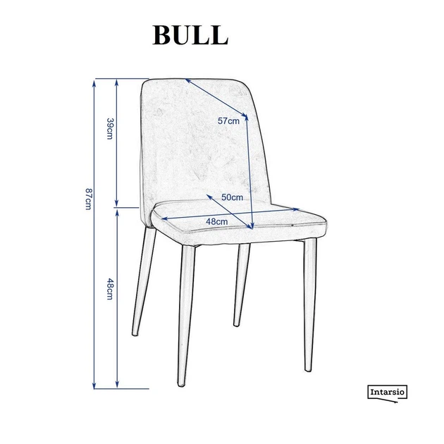 Стілець BULL чорний каркас/світло-сірий - Фото 9 Стілець BULL чорний каркас/світло-сірий - изображение 9