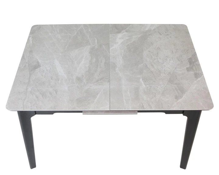 Стіл BERLIN CERAMIC 111(140)*75 сірий глянець/чорний каркас - Фото 6 Стіл BERLIN CERAMIC 111(140)*75 сірий глянець/чорний каркас - изображение 6
