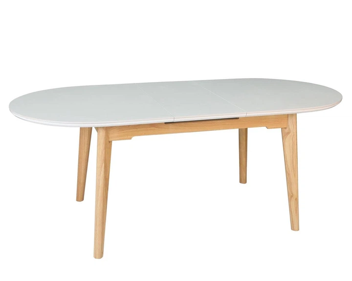Керамічний розкладний стіл ALBERTO CERAMIC 160-200х90 см бежевий мат/дерево обідній стіл Signal - изображение 3