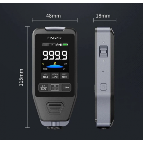 Профессиональный толщиномер Fnirsi CTG-20 датчик измерения толщины покрытия краски - изображение 9