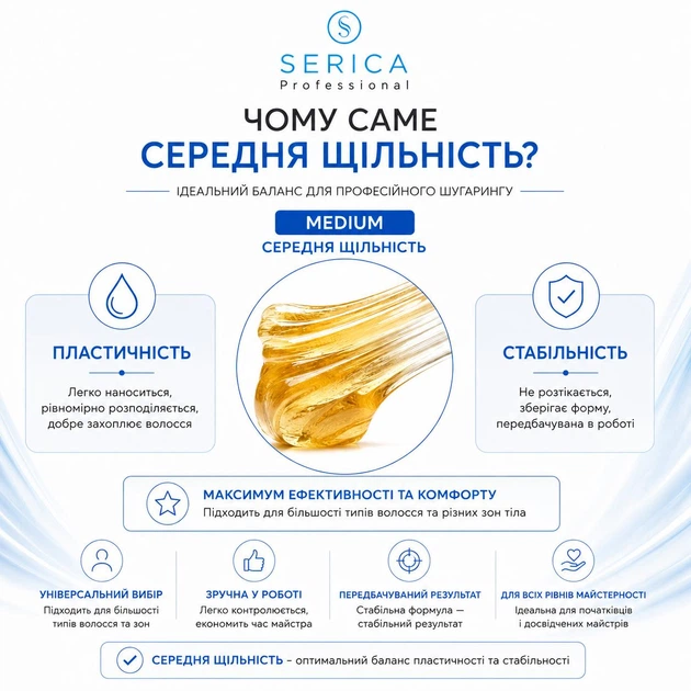 Матовая паста Serica Medium для шугаринга 750 г профессиональная - изображение 5