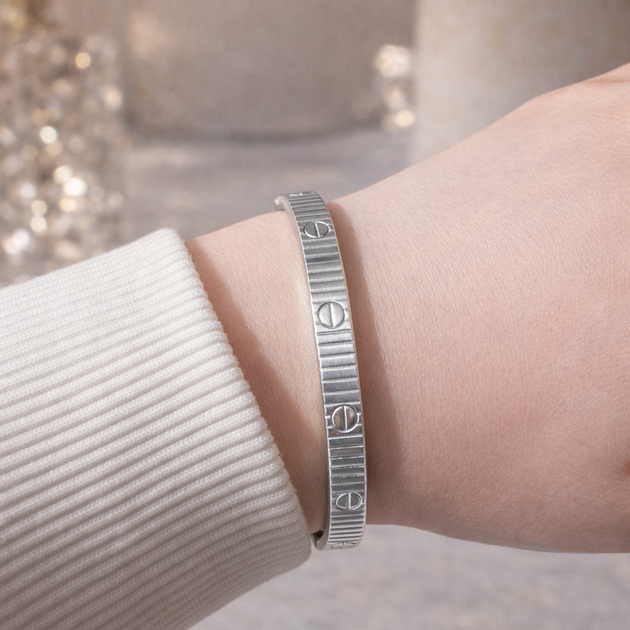 Браслет в стиле Cartier Flex (Silver) - Фото 2 Браслет в стиле Cartier Flex (Silver) - изображение 2