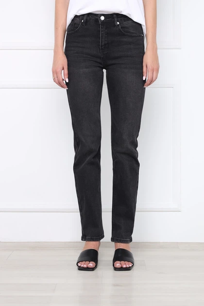 Джинсы straight slim женские XXL цвет темно-серый YUKI ЦБ-00295744 - изображение 2