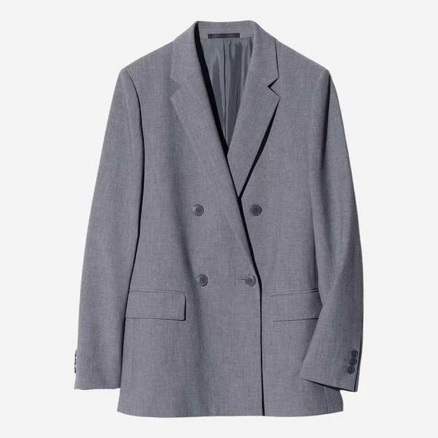 Пиджак классический удлиненный женский Uniqlo 105091065 XL Серый (1161457727) - изображение 3