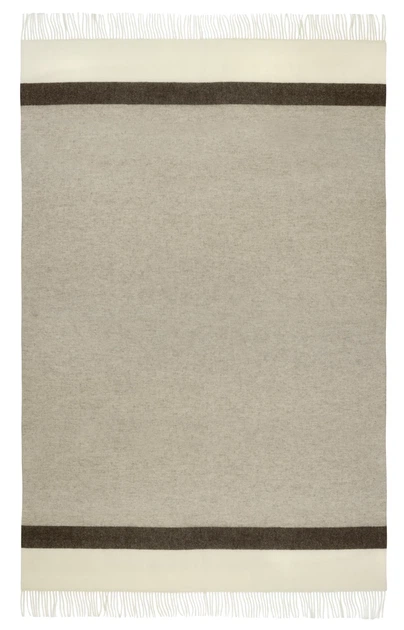 Плед 100% вовна ягняти Lambswool 140x220 см білий-бежевий коричневий - Фото 4 Плед 100% вовна ягняти Lambswool 140x220 см білий-бежевий коричневий - зображення 4