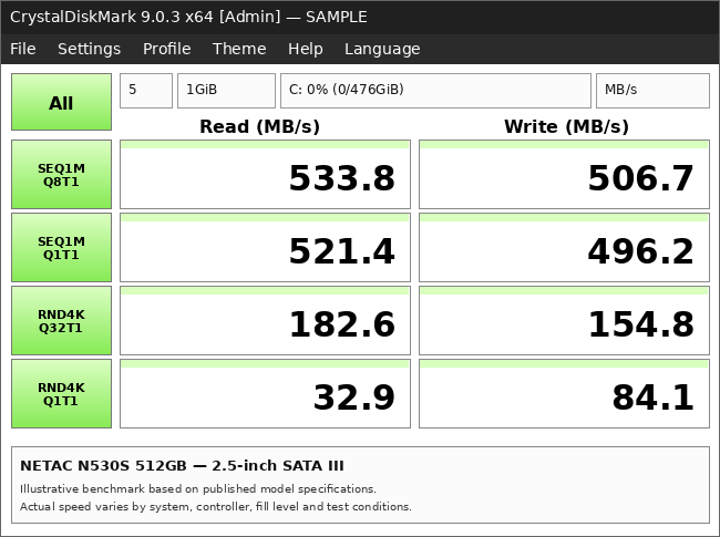 SSD накопитель Netac N530S 512GB NT01N530S-512G-S3X 2.5″ SATA III 535/510 МБ/с новый для ноутбука и компьютера - Фото 5 SSD накопитель Netac N530S 512GB NT01N530S-512G-S3X 2.5″ SATA III 535/510 МБ/с новый для ноутбука и компьютера - изображение 5