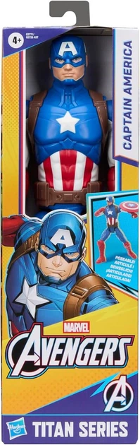 Ігрова фігурка Капітан Америка 30 см Marvel Titan Hero Captain America 12” Action Figure (G2771) - Фото 3 Ігрова фігурка Капітан Америка 30 см Marvel Titan Hero Captain America 12” Action Figure (G2771) - зображення 3