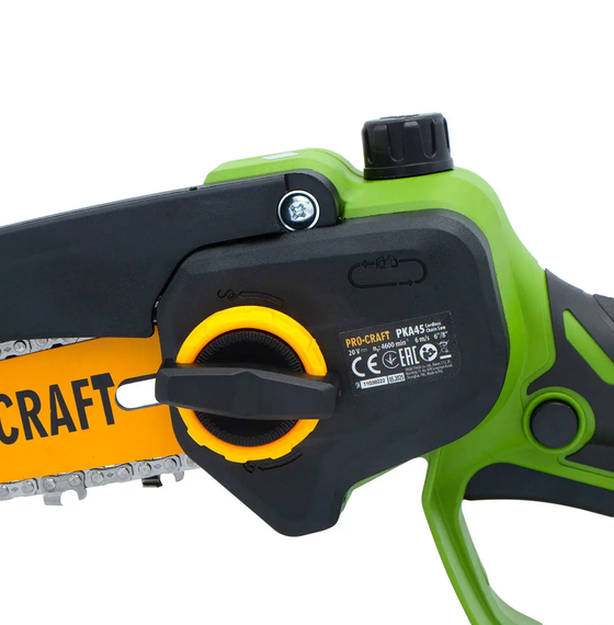 Аккумуляторная мини пила Procraft PKA45 цепная сучкорез бесщеточная садовая электропила для дерева обрезки веток заготовки дров 20 В 2 А·ч шины 152 203 мм скорость 6 м с автоматическая смазка бесключевое натяжение 2 АКБ кейс - Фото 10 Аккумуляторная мини пила Procraft PKA45 цепная сучкорез бесщеточная садовая электропила для дерева обрезки веток заготовки дров 20 В 2 А·ч шины 152 203 мм скорость 6 м с автоматическая смазка бесключевое натяжение 2 АКБ кейс - изображение 10