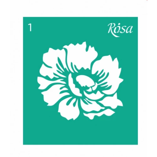 Трафарет багаторазовий самоклеючий №01 9×10см Квіти ROSA Talent (4820149903835) - Фото 1 Трафарет багаторазовий самоклеючий №01 9×10см Квіти ROSA Talent (4820149903835) - изображение 1