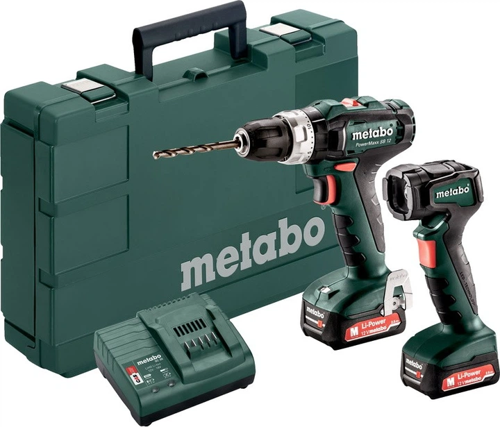 Акумуляторний дриль шуруповерт Metabo 12В PowerMaxx SB 12 - 2х2.0Аг (Slide-in) (601076500) - изображение 2