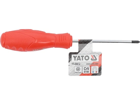 Викрутка YATO PH0 L75мм (YT-25672) - Фото 3 Викрутка YATO PH0 L75мм (YT-25672) - изображение 3