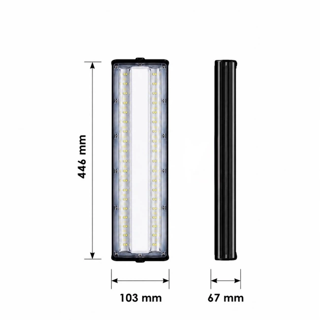 Світильник лінійний LED SULA 50W 6500K IP65 чорний LIGHT SET - изображение 4