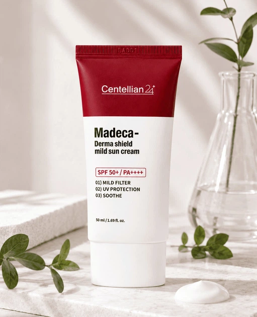 Сонцезахисний крем з центеллою Centellian24 Madeca Derma Shield Mild Sun Cream SPF 50+ PA++++ - зображення 2