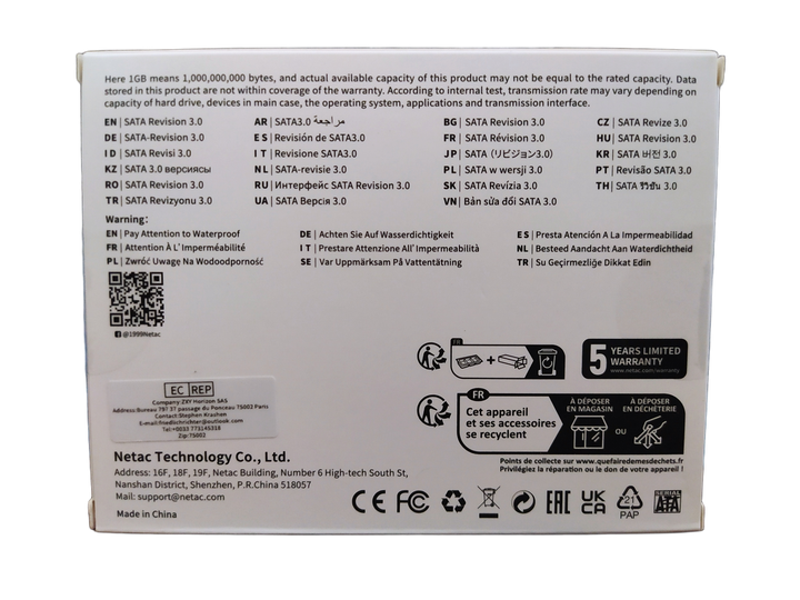 SSD накопитель Netac N530S 512GB NT01N530S-512G-S3X 2.5″ SATA III 535/510 МБ/с новый для ноутбука и компьютера - Фото 4 SSD накопитель Netac N530S 512GB NT01N530S-512G-S3X 2.5″ SATA III 535/510 МБ/с новый для ноутбука и компьютера - изображение 4