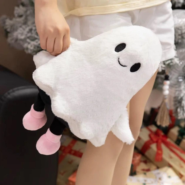 Плюшевое хэллоуинское привидение 30 см мягкая игрушка милый призрак Cute Halloween Ghost с наполнителем из ПП-хлопка - Фото 2 Плюшевое хэллоуинское привидение 30 см мягкая игрушка милый призрак Cute Halloween Ghost с наполнителем из ПП-хлопка - изображение 2