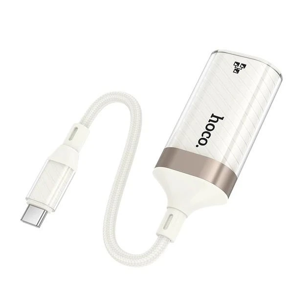 Сетевая карта Ethernet адаптер переходник HOCO UA41B Crystal Type-C-RJ45 100mbps 145мм - изображение 3