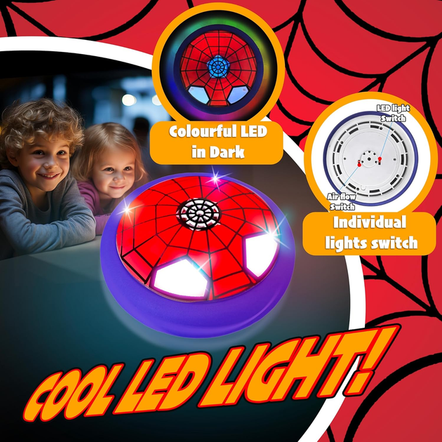 Літаючий футбольний м'яч Hover Ball для дітей, LED-підсвітка, повітряна подушка, м'який бампер, іграшка 4–10 років - зображення 3