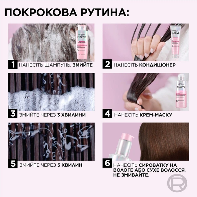Шампунь L'Oréal Paris Elseve Glycolic Gloss Для придания блеска и смягчения волос 200 мл (3600524127886) - изображение 7
