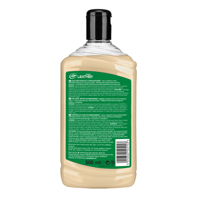 Очиститель и кондиционер кожи Turtle Wax Luxe Leather 500 мл, очистка и уход за кожаным салоном авто - Фото 2 Очиститель и кондиционер кожи Turtle Wax Luxe Leather 500 мл, очистка и уход за кожаным салоном авто - изображение 2