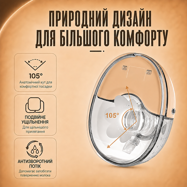 Молоковідсмоктувач електричний бездротовий LELIK™ Genius Lacto Pro 210 ml ультратихий та портативний, вільні руки, бежевий + Подарунок пакети для зберігання грудного молока LELIK™ BPA Free, двошарові, сертифіковані, 150 ml, 30 шт. - Фото 5 Молоковідсмоктувач електричний бездротовий LELIK™ Genius Lacto Pro 210 ml ультратихий та портативний, вільні руки, бежевий + Подарунок пакети для зберігання грудного молока LELIK™ BPA Free, двошарові, сертифіковані, 150 ml, 30 шт. - зображення 5