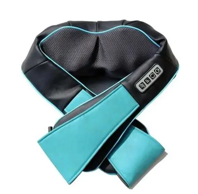 Масажер для шиї плечей спини Massager of Shiatsu роликовий електричний з ІЧ прогрівом підігрівом вібрацією 8 головок 12 режимів інтенсивності розминання м'язів попереку живота домашній автомобільний 18 Вт 220 В 12 В - зображення 2