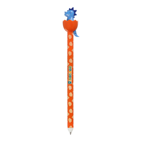 Ручка гелева авт. ZiBi KIDS Line 2292 0,5 мм "пиши-стирай" DINO TAIL синя (24)/ZB.2292/ - зображення 3