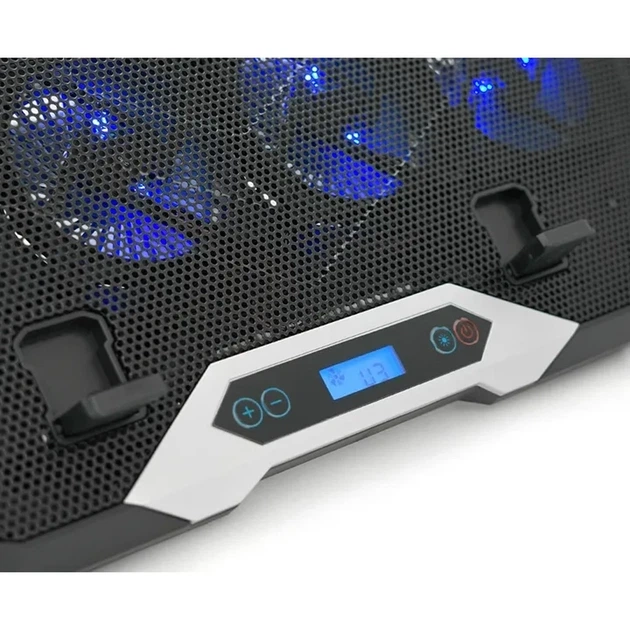 Підставка для ноутбука Ice Coorel K10 10-17" RGB Black (YT35671) - Фото 3 Підставка для ноутбука Ice Coorel K10 10-17" RGB Black (YT35671) - изображение 3
