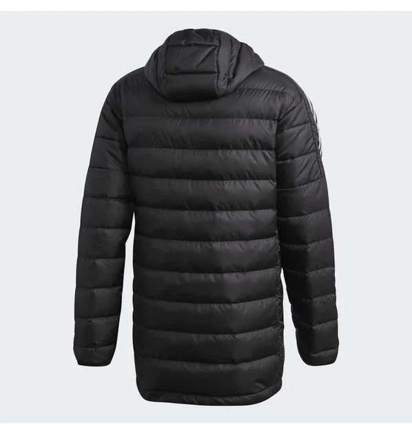 Чоловіча пухова куртка подовжена Essentials Down Parka з капюшоном чорний S - изображение 2