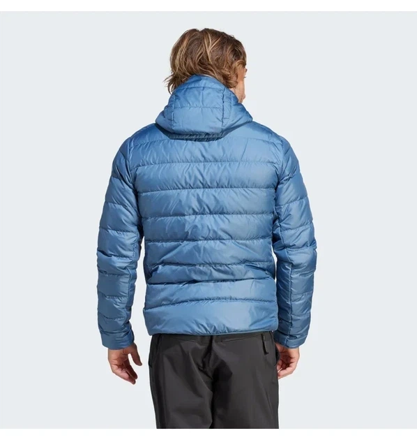 Чоловічий пуховик Terrex Multi Light Down Hooded теплий з високим коміром та капюшоном синій S - изображение 3
