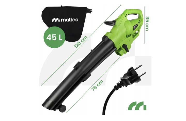 Повітродувка MalTec MasterBlow 113560 електрична 3500 Вт пилосос подрібнювач 45 л - изображение 3