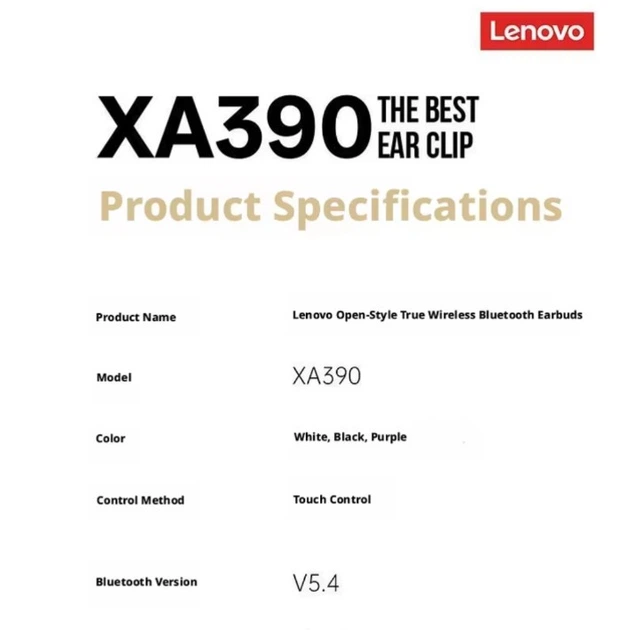 Навушники кафи Lenovo XA390 True Wireless Earbuds GOLD - изображение 11