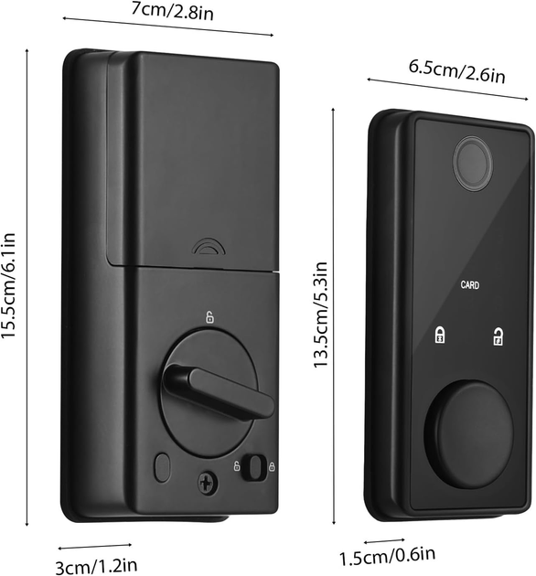Биометрический умный замок Splency: отпечаток пальца, App, WiFi, код, RFID. Черный, для дома и офиса - изображение 9