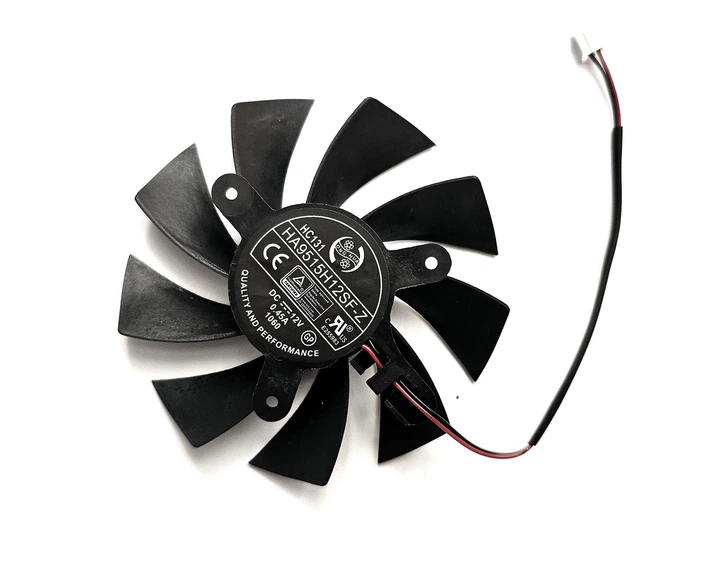 Вентилятор кулер для видеокарты MSI GTX 1650 SUPER AERO ITX Ø83 мм 2-pin HA9015H12F-Z (HA9515H12SF-Z XY-D09015SH)(№82.05) - изображение 2