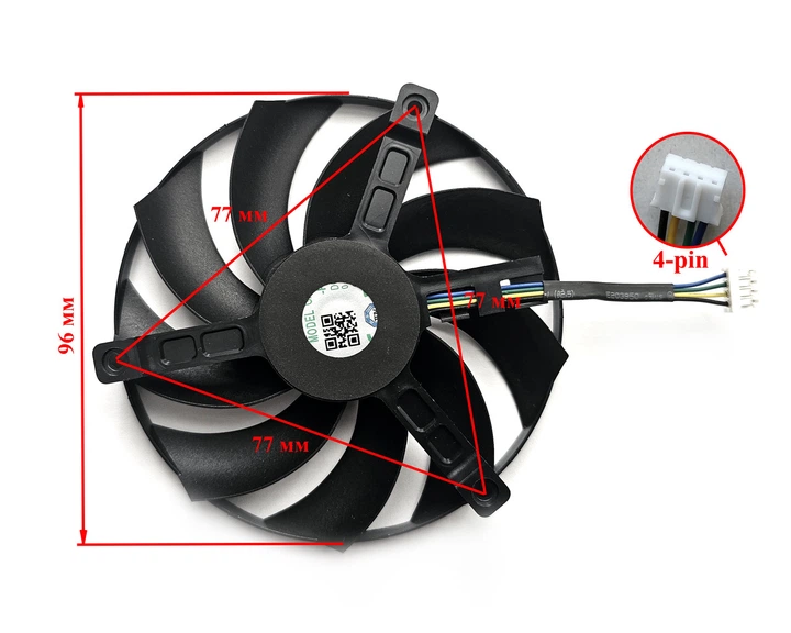 Вентилятор кулер для видеокарты Zotac RTX 5070 Ti 5080 5090 SOLID (orgnl) 96 мм Apistek GAA8S2U (TF10S12H-15PAA)(№539.01) - Фото 3 Вентилятор кулер для видеокарты Zotac RTX 5070 Ti 5080 5090 SOLID (orgnl) 96 мм Apistek GAA8S2U (TF10S12H-15PAA)(№539.01) - изображение 3
