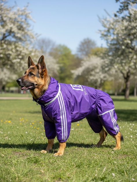 Дощовик для великих порід собак 11XL 76-77cm Корсо Мастіф Дог Dog's Happiness Фіолетовій Хлопчик 0152-01/43 - Фото 2 Дощовик для великих порід собак 11XL 76-77cm Корсо Мастіф Дог Dog's Happiness Фіолетовій Хлопчик 0152-01/43 - зображення 2
