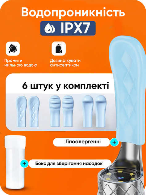 Отоскоп з камерою прилад для чищення вух видалення вушної сірки ендоскоп вушна паличка набір для очищення та діагностики вух носа рота бездротовий прилад з HD-камерою огляд підсвіткою додаток запис фото відео otoscope комплект насадок ANSHE EAR - зображення 5
